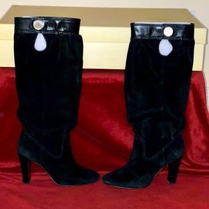 Michael Kors Harness Slouch Suede Boots